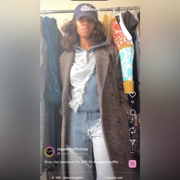 Denim Insert Sweatsuit - Picture 2 of 11